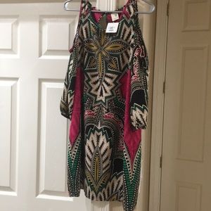 Pink owl printed dress